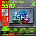 Dell Latitude 5510 corei7, Numérica TOUCH, 16GB RAM,512GB SSD M2💯