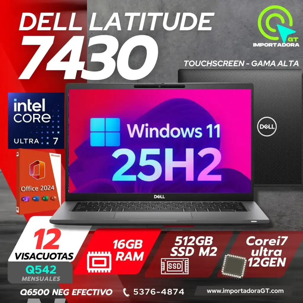 Dell Latitude 7430 14”😎corei7-Ultra 12va.GEN,16GB RAM,512GB SSD 💯