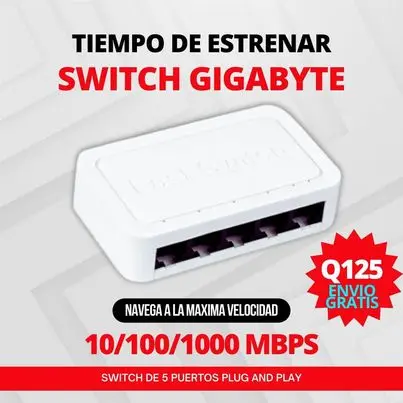 [SWITCH] Switch de 5 puertos,  Gigabit navegación 10/100/1000Mbps