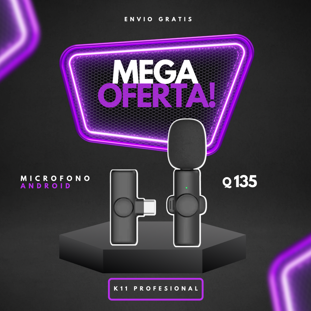 Micrófono inalámbrico profesional K11 (Android)